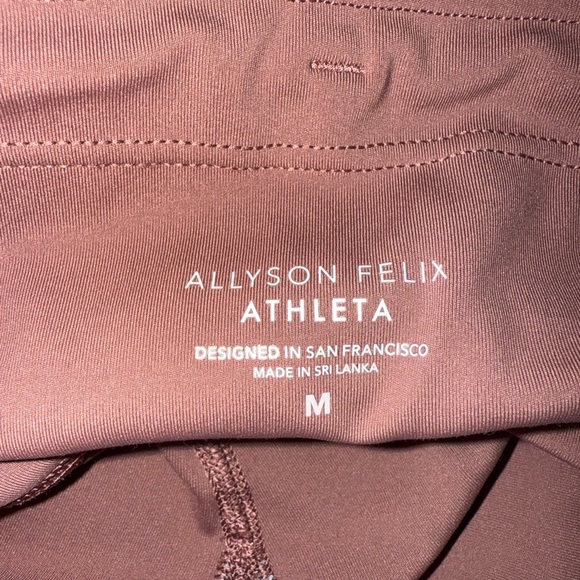 Athleta Allyson Felix Legend Shortie Biker Shorts Med 5” Inseam Like New - Picture 10 of 11